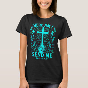 T-shirt Me voici, envoie-moi Esaïe 6:8 Verset de la Bible
