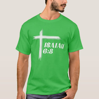 T-shirt Me voici, envoie-moi Impression de croix chrétienn