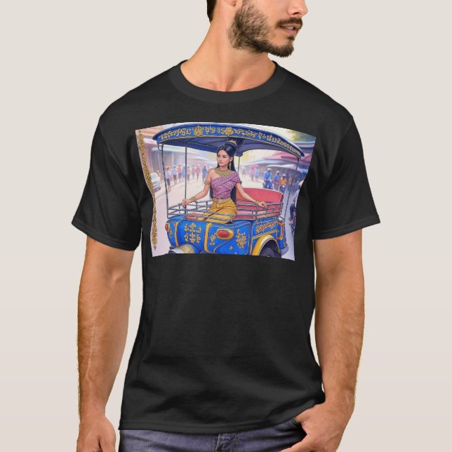T-shirt Mealea Propose Un Tuk-Tuk Automobile À Phnom Penh (Devant)