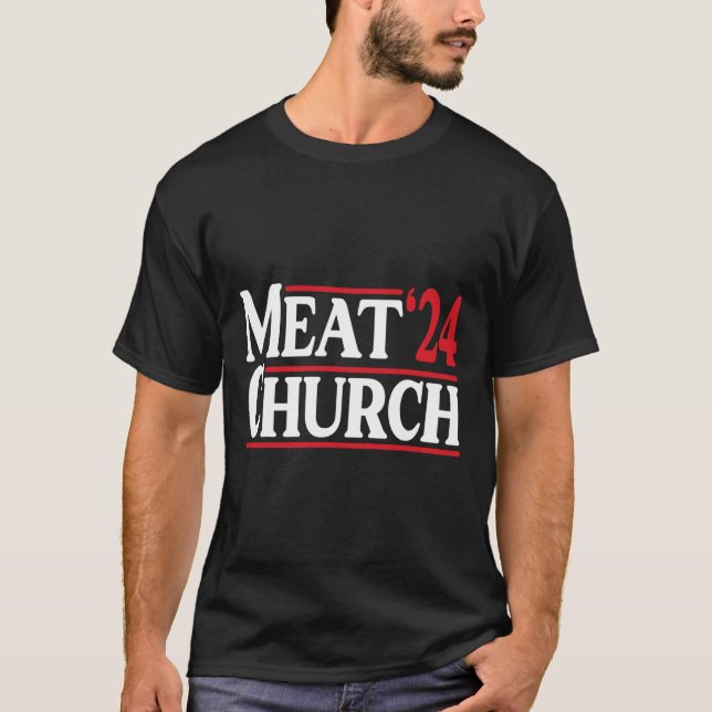 T-shirt Meat Church 24 BBQ  (Devant)