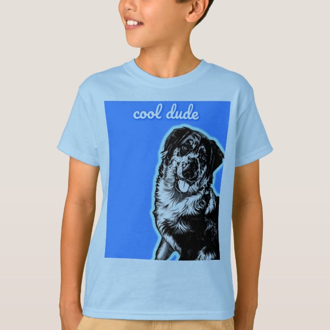T-Shirt Mec Cool Dude Australian Shephard (Devant)