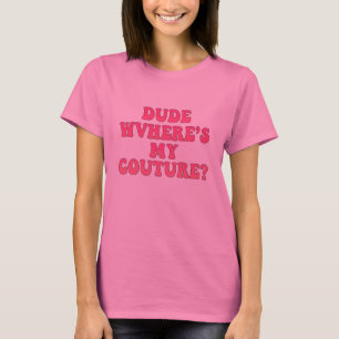 T-shirt Mec Où Est Ma Couture Sarcastique Drôle rose femme