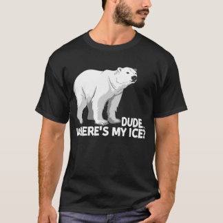 T-shirt Mec où est mon ours polaire face au changement cli