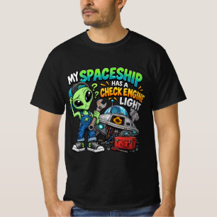 T-shirt Mécanicien Alien Drôle de Vaisseau Spatial Voyant