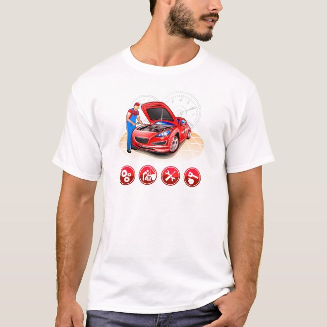 T-shirt Mécanicien automobile (Devant)
