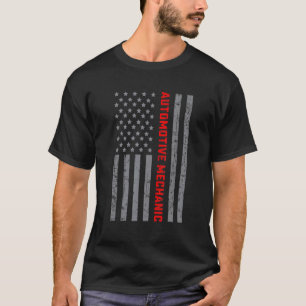 T-shirt Mécanicien automobile Drapeau américain vintage po