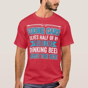 T-shirt Mécanicien automobile drôle garage réparant les vo
