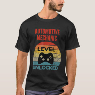 T-shirt Mécanicien automobile Niveau Débloqué Joueur Pour