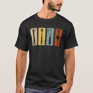 T-shirt Mécanicien automobile outils typiques artisan rétr