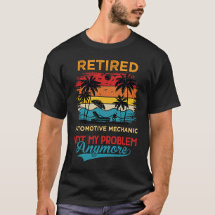 T-shirt Mécanicien automobile retraité rétro Plus mon prob