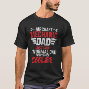 T-shirt Mécanicien d'aéronef Papa Technicien d'avion Aviat