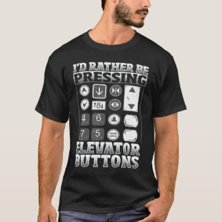 T-shirt Mécanicien d'ascenseur Boutons d'ascenseur