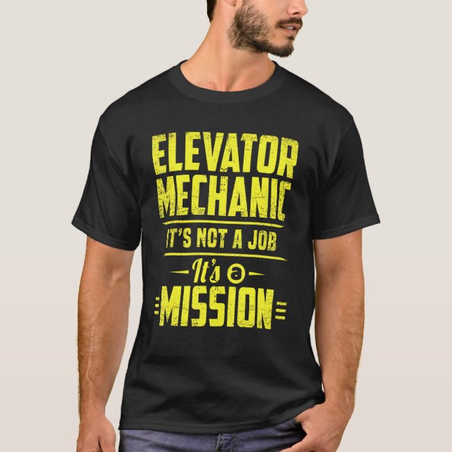 T-shirt Mécanicien d'ascenseur C'est un technicien de miss (Devant)