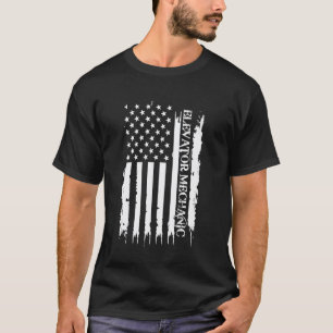 T-shirt Mécanicien d'ascenseur États-Unis en détresse avec
