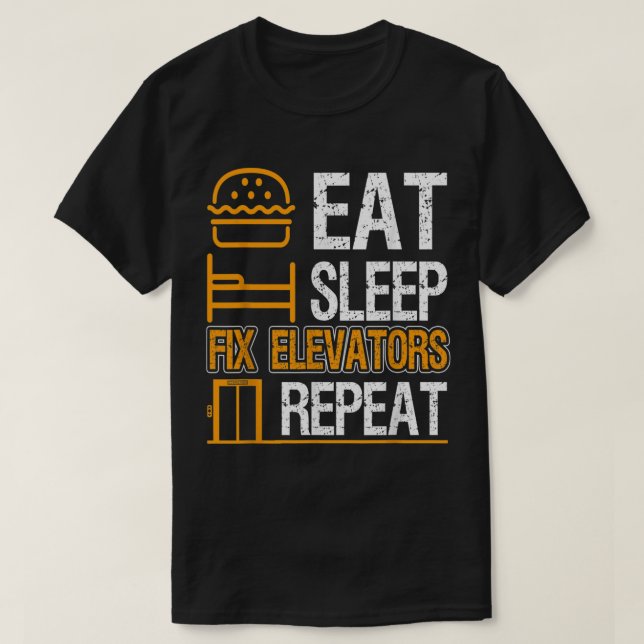 T-shirt Mécanicien d'ascenseur Technicien d'uniforme de tr (Design devant)