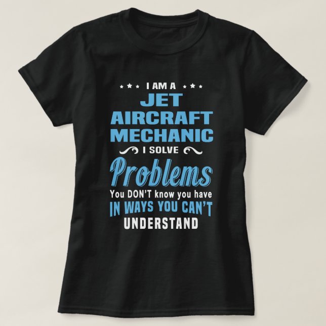 T-shirt Mécanicien d'avion à réaction (Design devant)