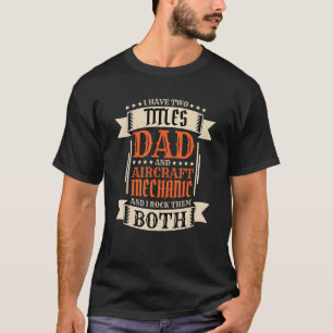 T-shirt Mécanicien d'avion homme Papa et emploi Mécanicien