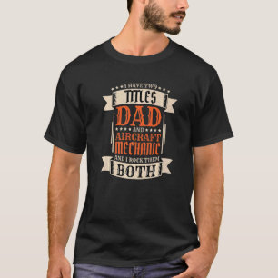 T-shirt Mécanicien d'avion homme Papa et emploi Mécanicien