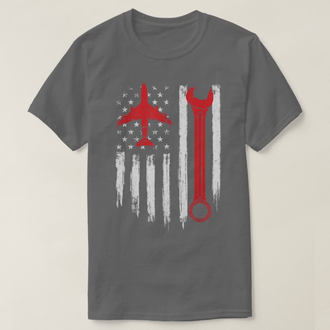 T-shirt Mécanicien d'avion Outils Technicien d'aviation Av (Design devant)