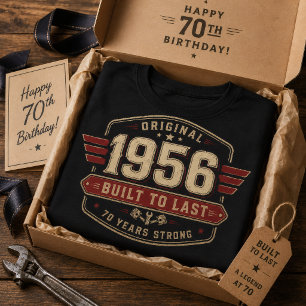 T-shirt Mécanicien de 70 ans pour un anniversaire Vintage