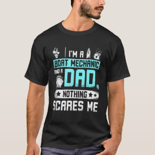 T-shirt Mécanicien de bateau masculin et père papa