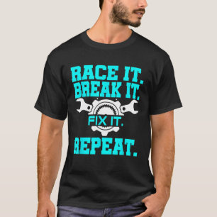 T-shirt Mécanicien de course de voiture mari papa grand-pè