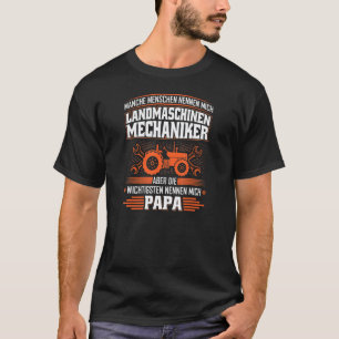T-shirt Mécanicien de garage de machines agricoles Papa Tr