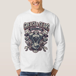 T-shirt Mécanicien de moto vintage Grease And Gears