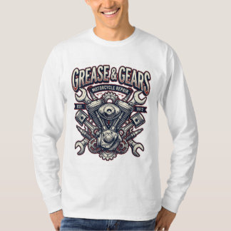 T-shirt Mécanicien de moto vintage Grease And Gears