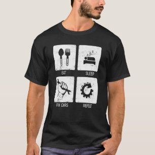 T-shirt Mécanicien de Réparation de Voiture Tuner Outils d