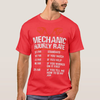 T-shirt Mécanicien de voiture cadeau mécanique taux horair