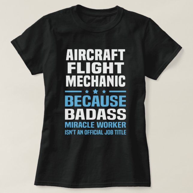 T-shirt Mécanicien de vol d'aéronef (Design devant)