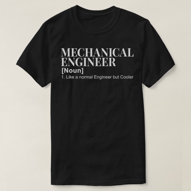 T-shirt Mécanicien Définition Funny Mécanique En (Design devant)