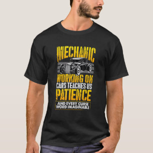 T-shirt Mécanicien diesel de garage travaillant sur des vo