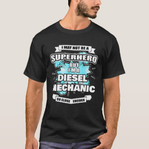 T-shirt Mécanicien diesel Super-héros Mécanicien diesel