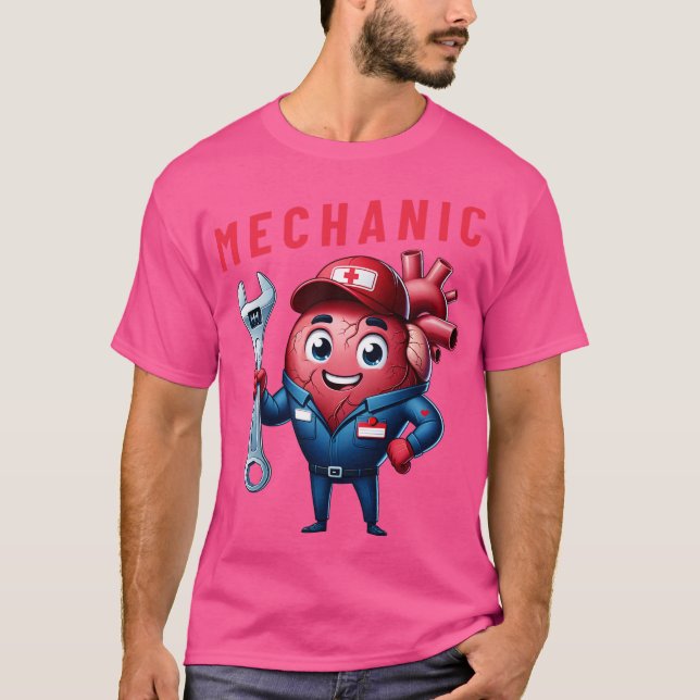 T-shirt Mécanicien du coeur drôle cadeau pour les travaill (Devant)