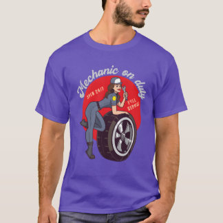 T-shirt Mécanicien en service Réparation de voiture de fil