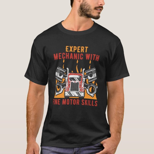 T-shirt Mécanicien expert avec compétence automobile Répar (Devant)