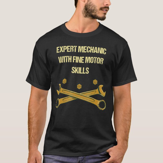T-shirt Mécanicien expert avec compétences automobiles Rép (Devant)
