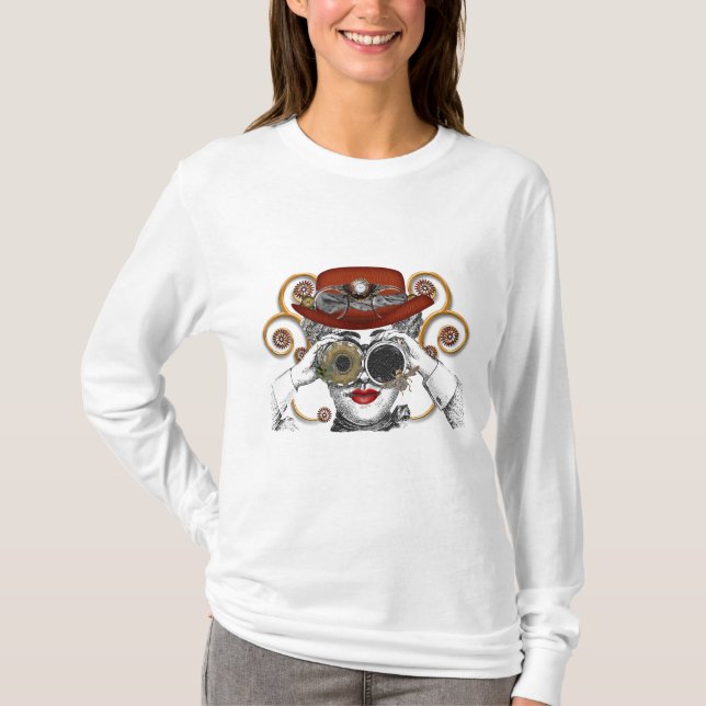 T-shirt mecanicien steampunk à l'air cool (Devant)