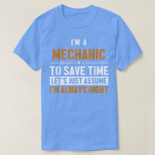T-shirt Mécanicien Suppose Im droite Technicien Auto  (Design devant)