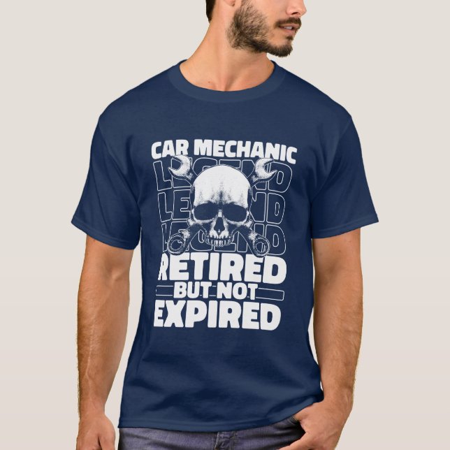 T-shirt Mécanicienne automobile retraitée (Devant)