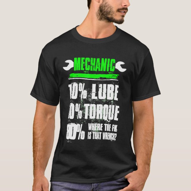 T-shirt Mécanique 10 Lube 10 Torque Auto Diesel Mécanique (Devant)