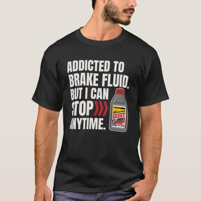 T-shirt Mécanique Automatique Addiction Au Frein Fluide Mé (Devant)