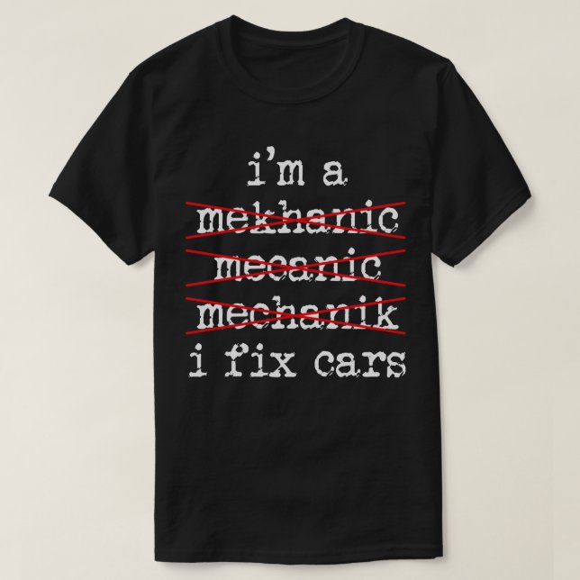 T-shirt Mécanique automobile mécanique mécanique mécanique (Design devant)