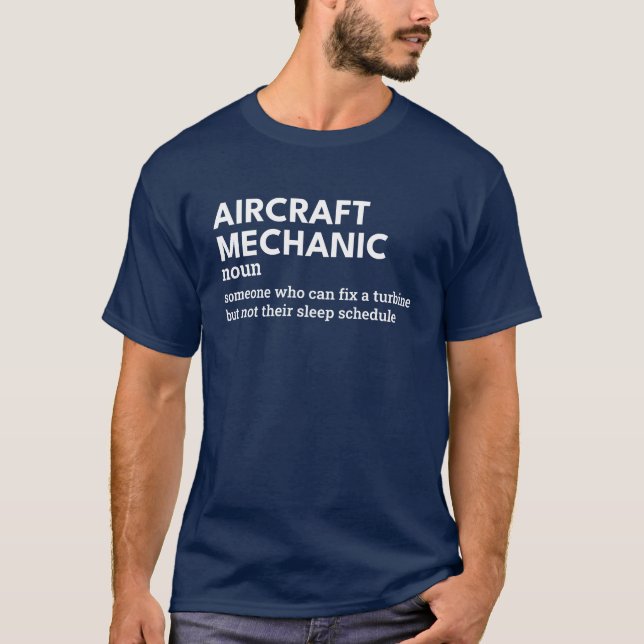 T-shirt Mécanique d'aéronef - Chemise de définition fière (Devant)