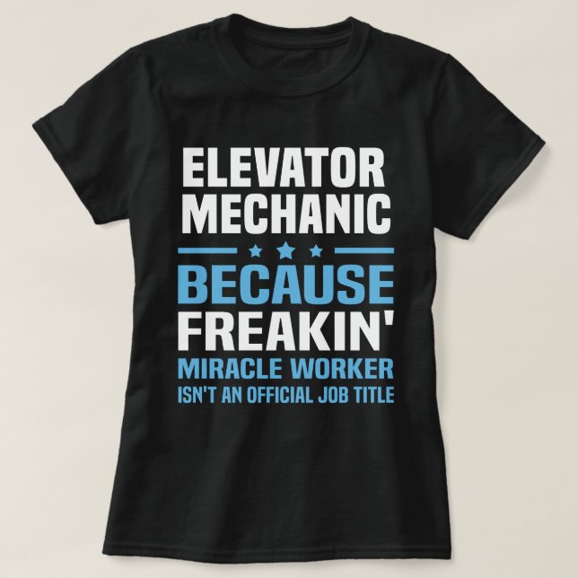 T-shirt Mécanique d'ascenseur (Design devant)