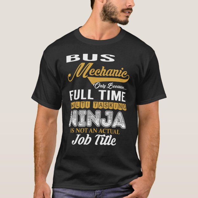 T-shirt Mécanique de bus multitâche (Devant)