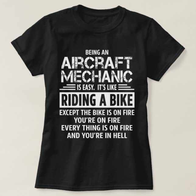 T-shirt Mécanique de l'aéronef (Design devant)