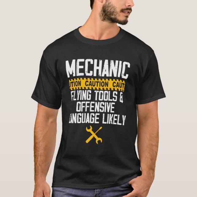 T-shirt Mécanique De Prudence Outils De Vol Et Langue Offe (Devant)